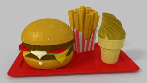 Junk Food 3d model Junk Food 3d model
