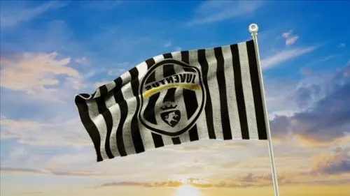 Football Club Juventus Flag 3d model Football Club Juventus Flag 3d model