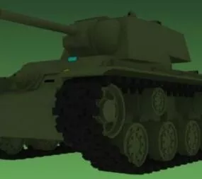 Russian Kv-1 Tank 3d model
