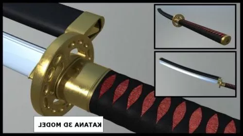 Samurai Ninja Swords Set 3d model