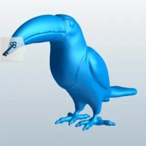 Animal Toucan Lowpoly 3d model