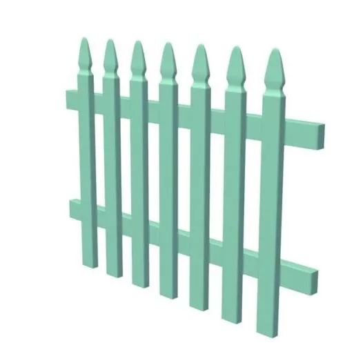 Classic Fence Marble Steel Element 3d model