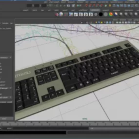 Pc Keyboard Azerty 3d model