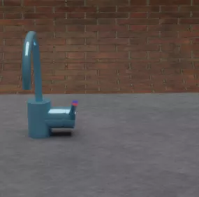 Lowpoly Kitchen Tap 3d model