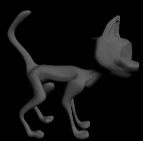 Kitty Cat Lowpoly 3d model