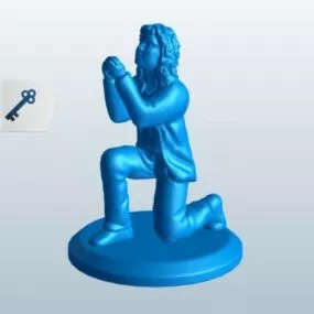 Kneeling Man 3d model