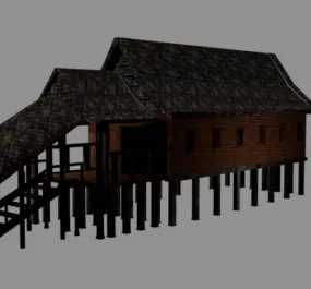 Kraton House West Java 3d model