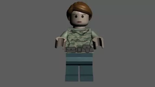 Lego Princess Leia Character V1 3d model Lego Princess Leia Character V1 3d model