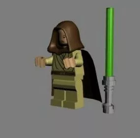 Lego Qui-gon Jinn Star Wars Character 3d model