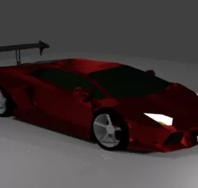 Lamborghini Aventador Car Lowpoly 3d model
