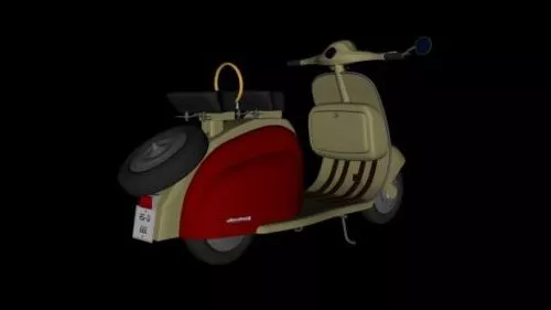 Scifi Motorcycle Five Wheeler 3d model