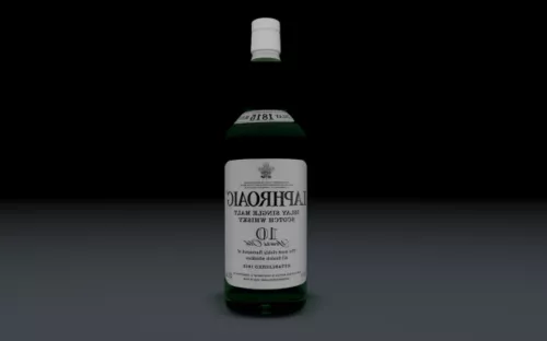 Laphroaig Wine Bottle 3d model Laphroaig Wine Bottle 3d model