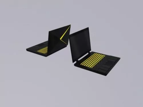 Old Vintage Laptop 3d model