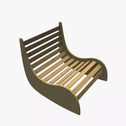 Waiting Bench Colorful 3d model