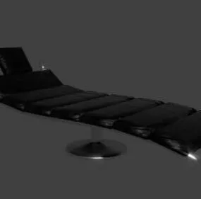 Black Leather Couch Furniture 3d model