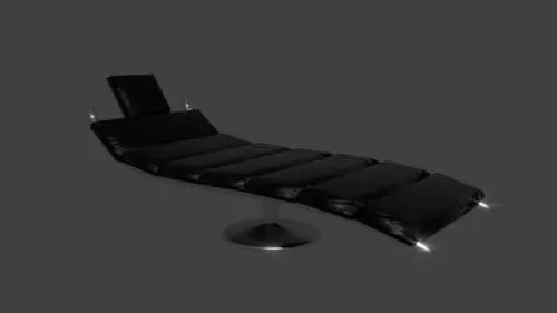 Three Cushion Couch Furniture 3d model