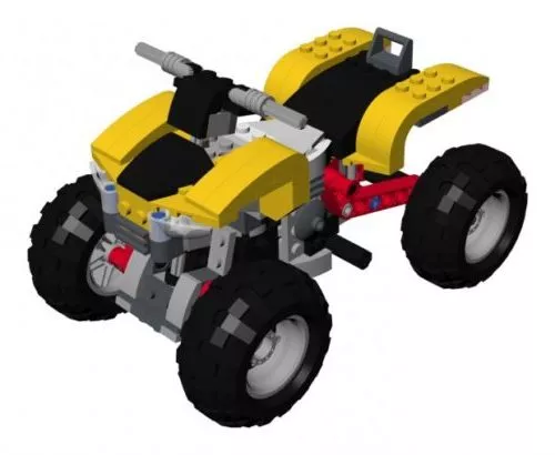 Lego Turbo Quad Bike 3d model Lego Turbo Quad Bike 3d model