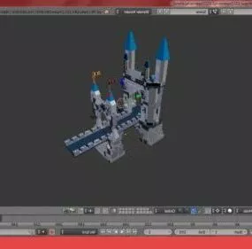 Lego Castle Building 3d model