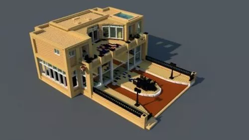 Building House European Style 3d model