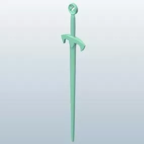 Letter Opener Sword Shaped 3d model