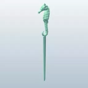 Letter Opener Seahorse Shaped 3d model