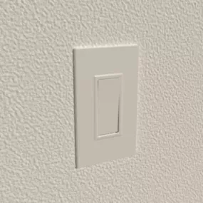 Wall Plastic Light Switch 3d model