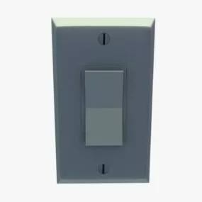 Wall Mount Light Switch 3d model
