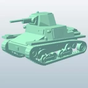 Italian Military Light Tank 3d model