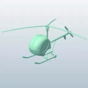 Lowpoly Light Utility Helicopter 3d model