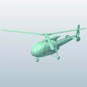 Small Utility Helicopter 3d model
