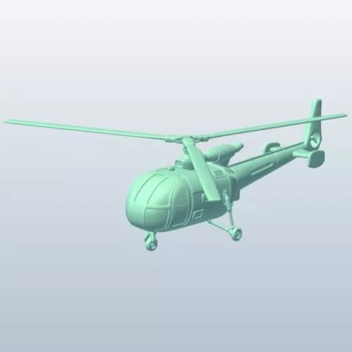 Lowpoly Army Helicopter 3d model