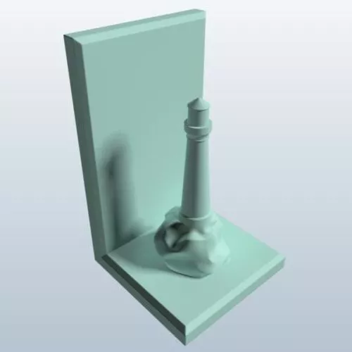 Ancient Rock Lighthouse Building 3d model