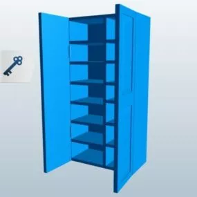 Linen Closet Furniture 3d model