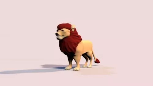 Lion Cartoon Character 3d model Lion Cartoon Character 3d model