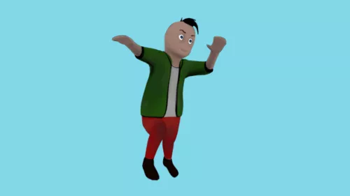 Animated Chinese Boy 3d model