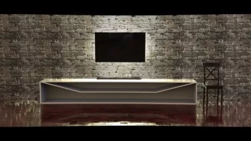 Living Room With Tv Cabinet 3d model Living Room With Tv Cabinet 3d model