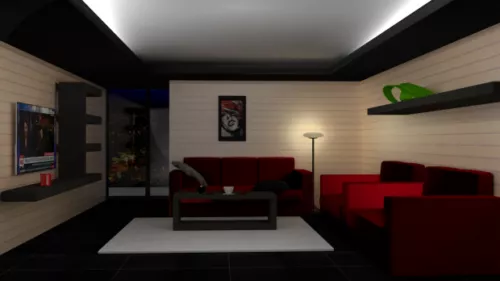 Penthouse Living Room 3d model Penthouse Living Room 3d model