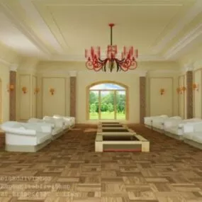 Living Room Simply Interior 3d model