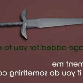 Longsword Weapon 3d model