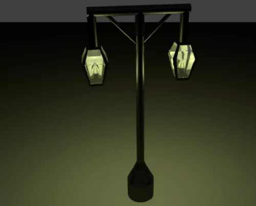 Lowpoly Lantern Street Lamp 3d model Lowpoly Lantern Street Lamp 3d model