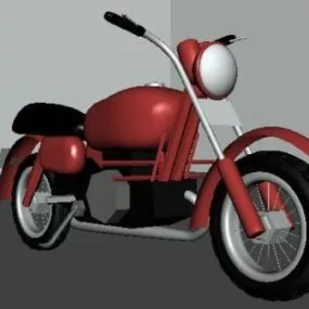 Lowpoly Red Bike 3d model