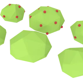 Lowpoly Cartoon Bushes 3d model