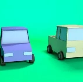 Lowpoly Cubic Cars 3d model