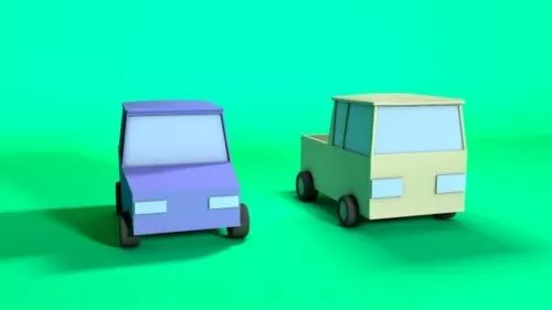 Lowpoly Cubic Cars 3d model Lowpoly Cubic Cars 3d model