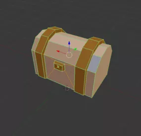 Lowpoly Wood Chest 3d model