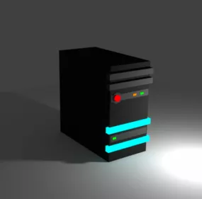 Lowpoly Computer Case 3d model