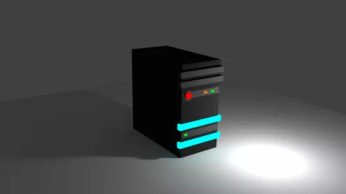 Antique Old Computer Cpu 3d model