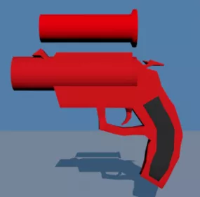 Flare Gun Lowpoly Weapon 3d model