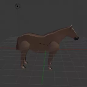 Horse Cardboard Lowpoly 3d model