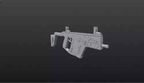 Lowpoly Kriss Vector Gun 3d model Lowpoly Kriss Vector Gun 3d model